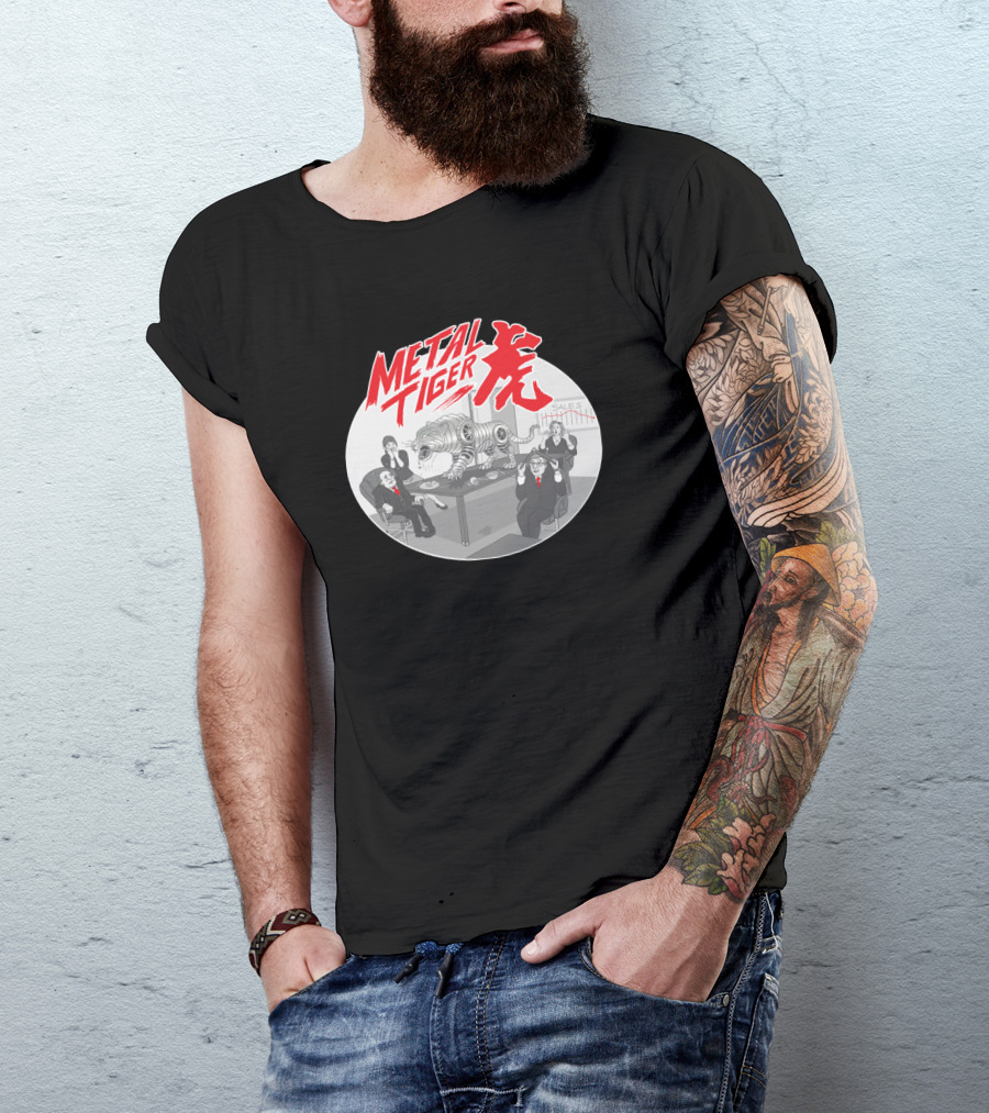 Metal Tiger Boardroom Chaos With Robot Sales Tiger T-Shirt