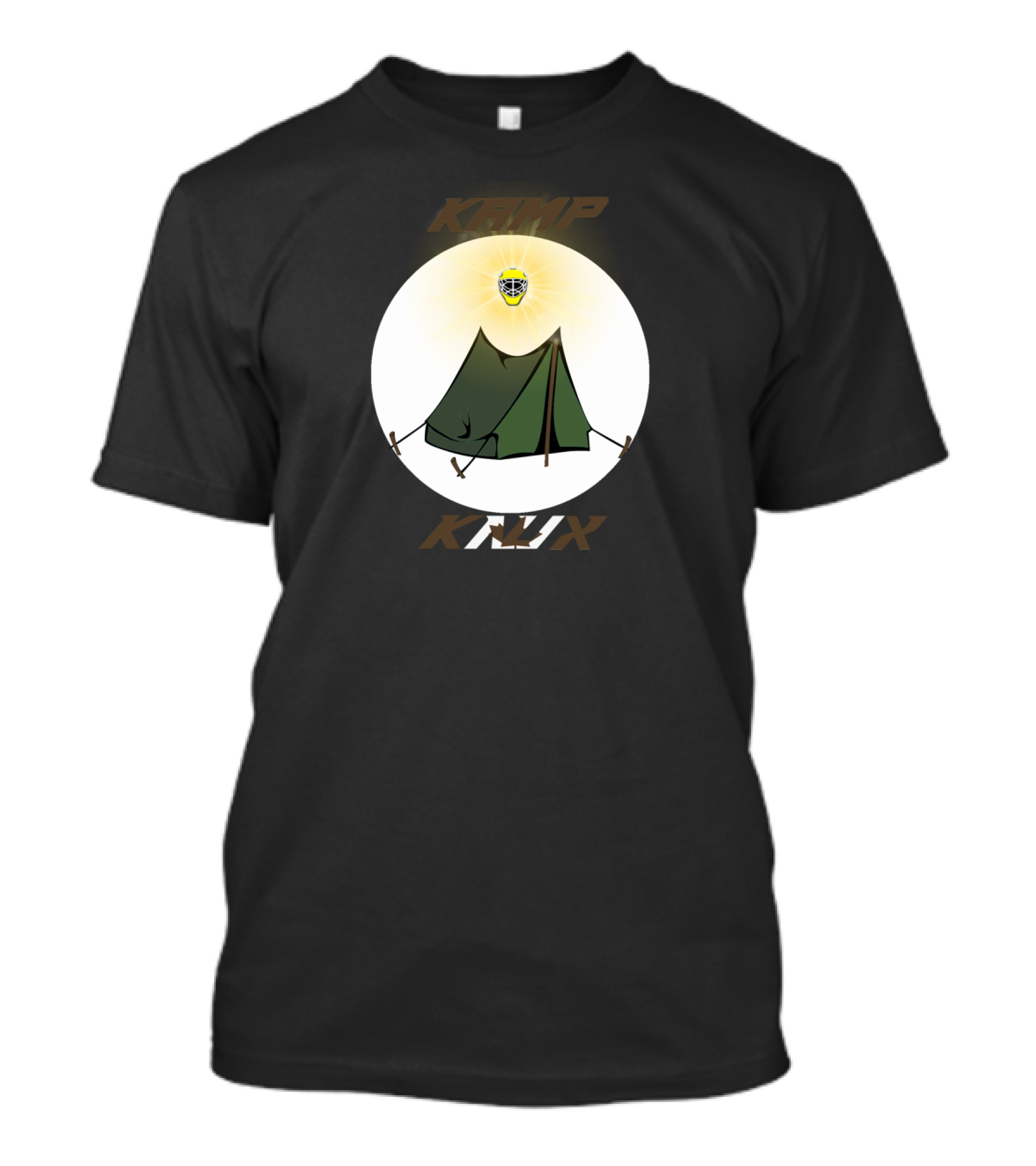 Kamp Knux Tent And Shining Mask Campfire Night T-Shirt