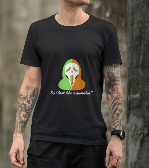 Do I Look Like A Pumpkin Screaming Mask Dual-Colored T-Shirt