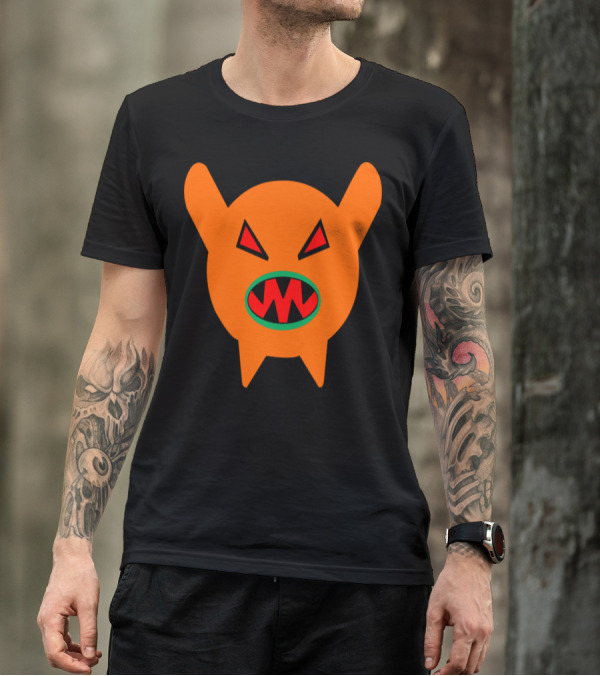Creepy Pumpkin Monsters Halloween Devil Face T-Shirt