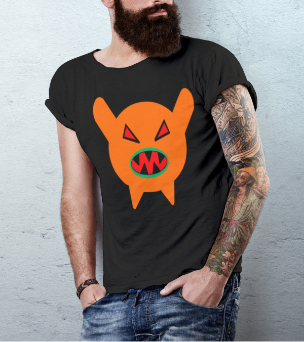 Creepy Pumpkin Monsters Halloween Devil Face T-Shirt