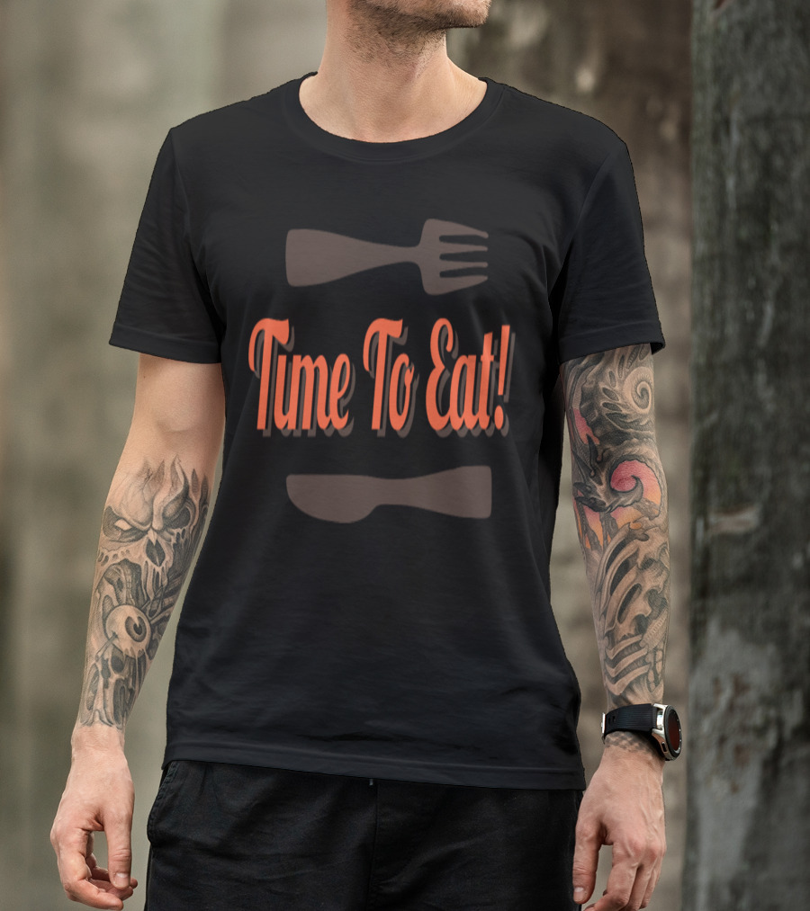 Time To Eat Pumpkin Fork And Knife Enthusiasts T-Shirt