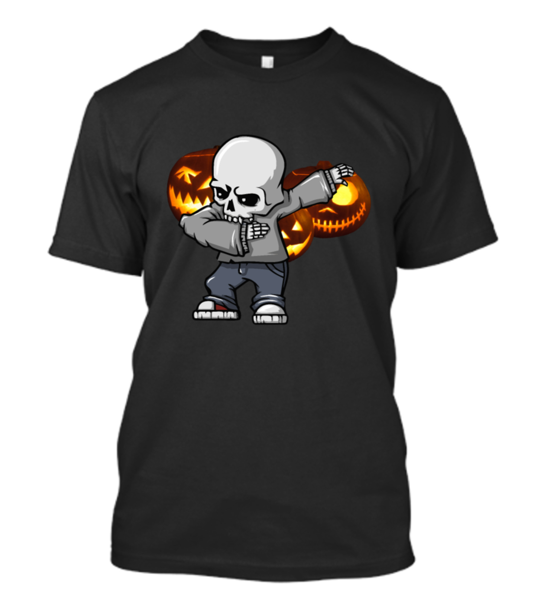 Dabbing Skeleton Halloween Pumpkins T-Shirt