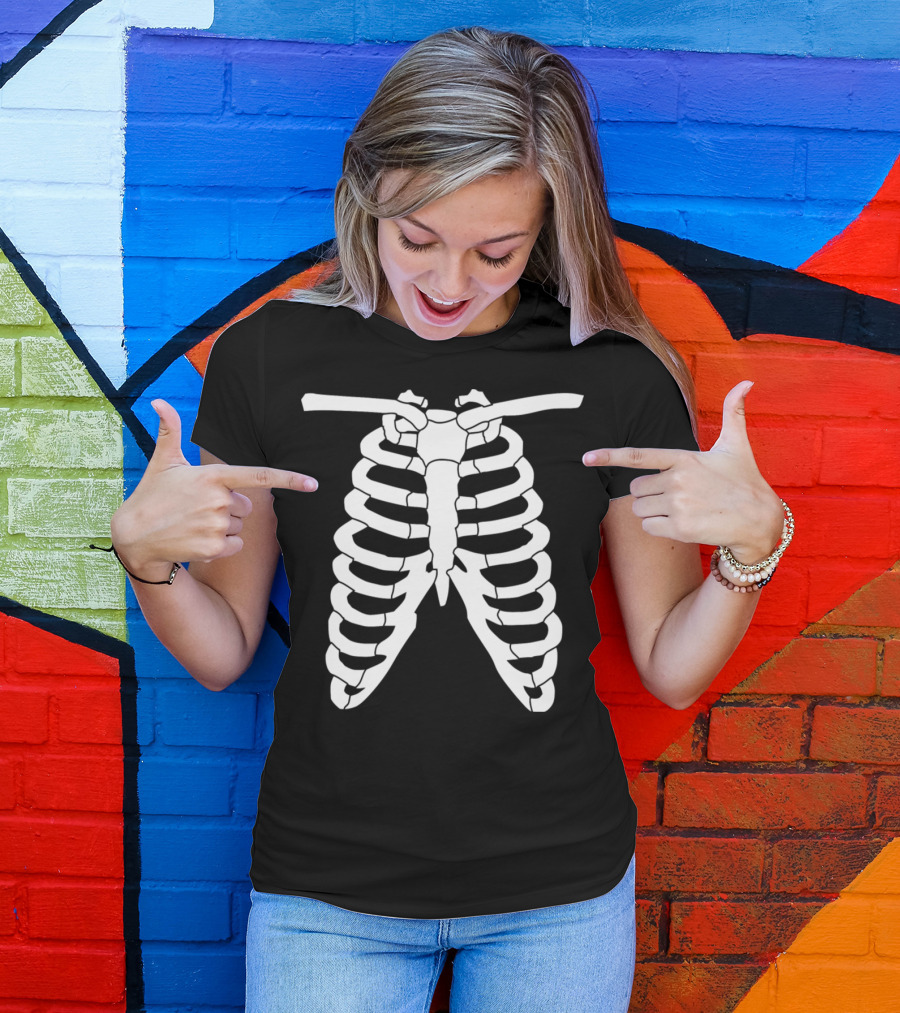 Costume Skeleton Ribcage Halloween T-Shirt