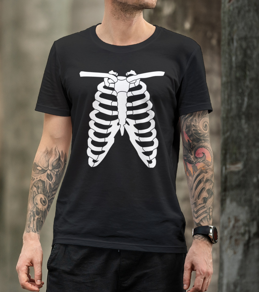 Costume Skeleton Ribcage Halloween T-Shirt