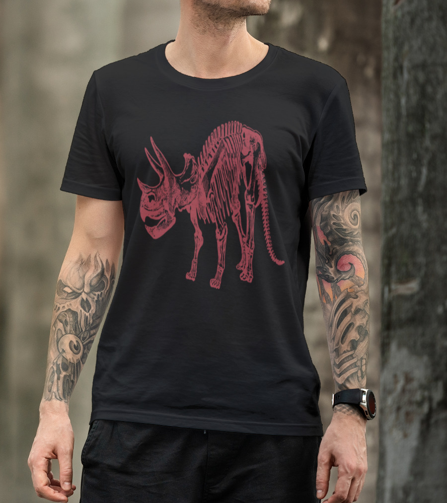 DINOSAUR SKELETON Triceratops Fossil Pride T-Shirt