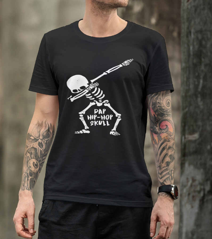 Dabbing Skeleton Dab Hip-Hop Skull Dap Dance Trend T-Shirt