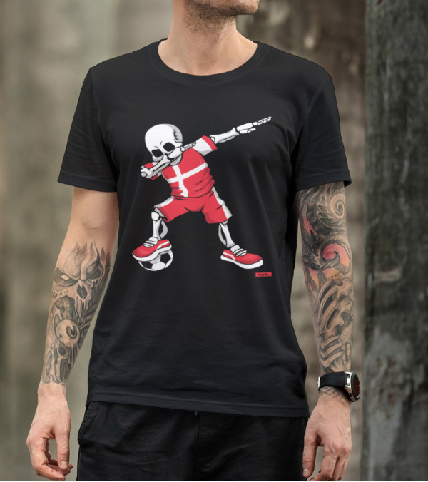 Soccer Dab Skeleton Denmark HARIZ T-Shirt