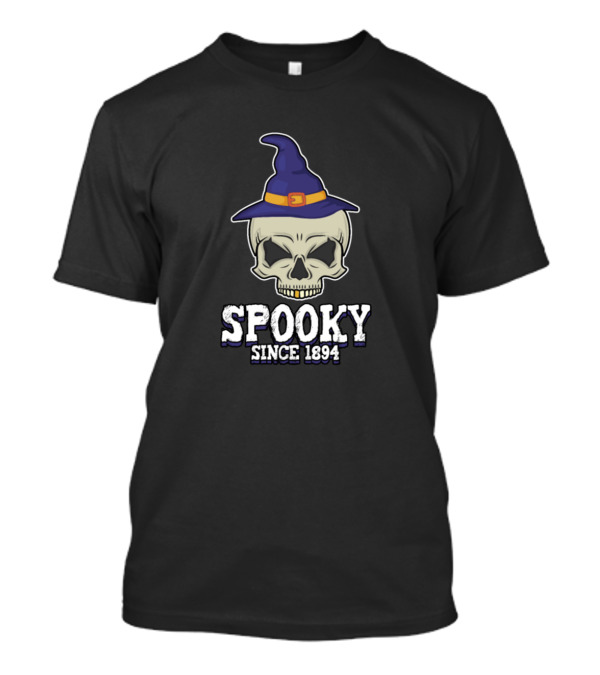 Spooky Skull Witch Hat Since 1894 Halloween Party T-Shirt