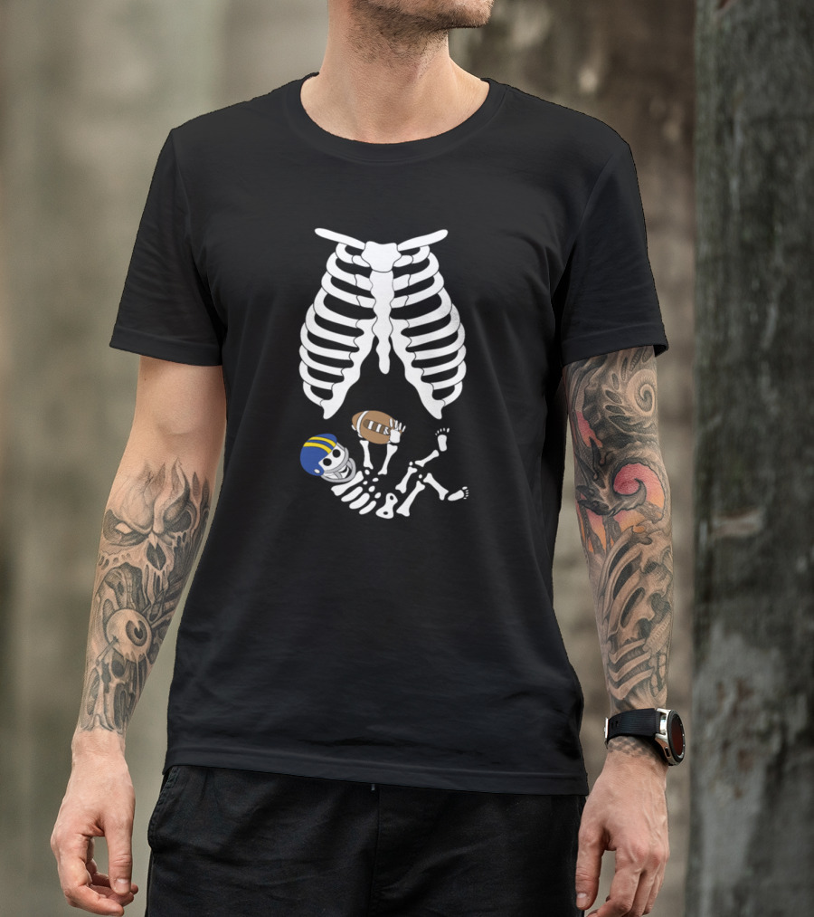 Football Baby Mom Skeleton T-Shirt