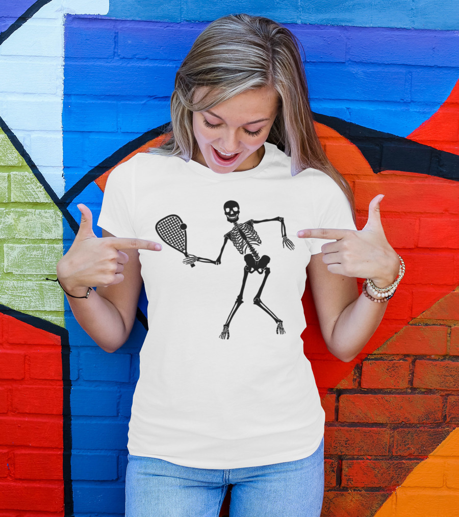 Racquetball Skeleton Playful Game T-Shirt