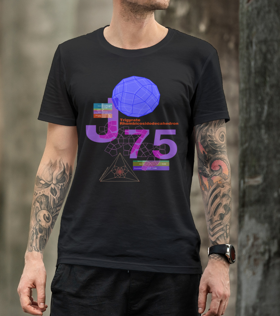 Trigyrate Rhombicosidodecahedron J75 Geometry Data Visualization T-Shirt