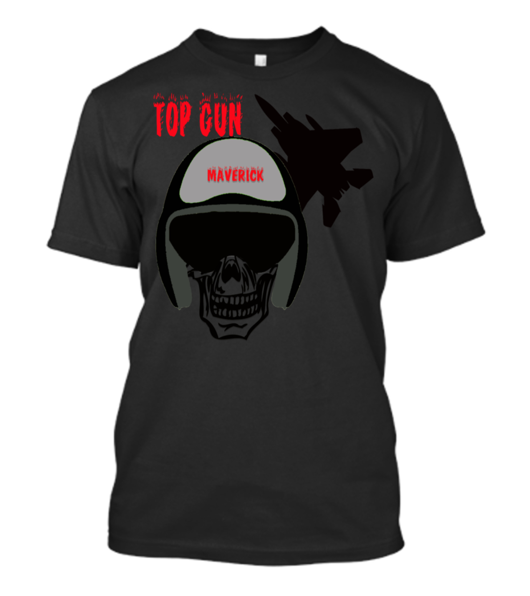 Top Gun Maverick Skull Pilot Helmet Fighter Jet T-Shirt
