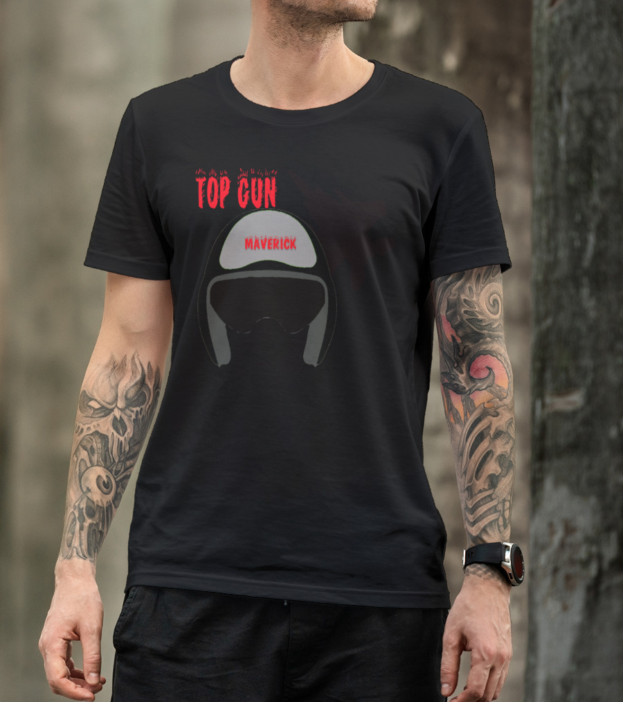 Top Gun Maverick Skull Pilot Helmet Fighter Jet T-Shirt