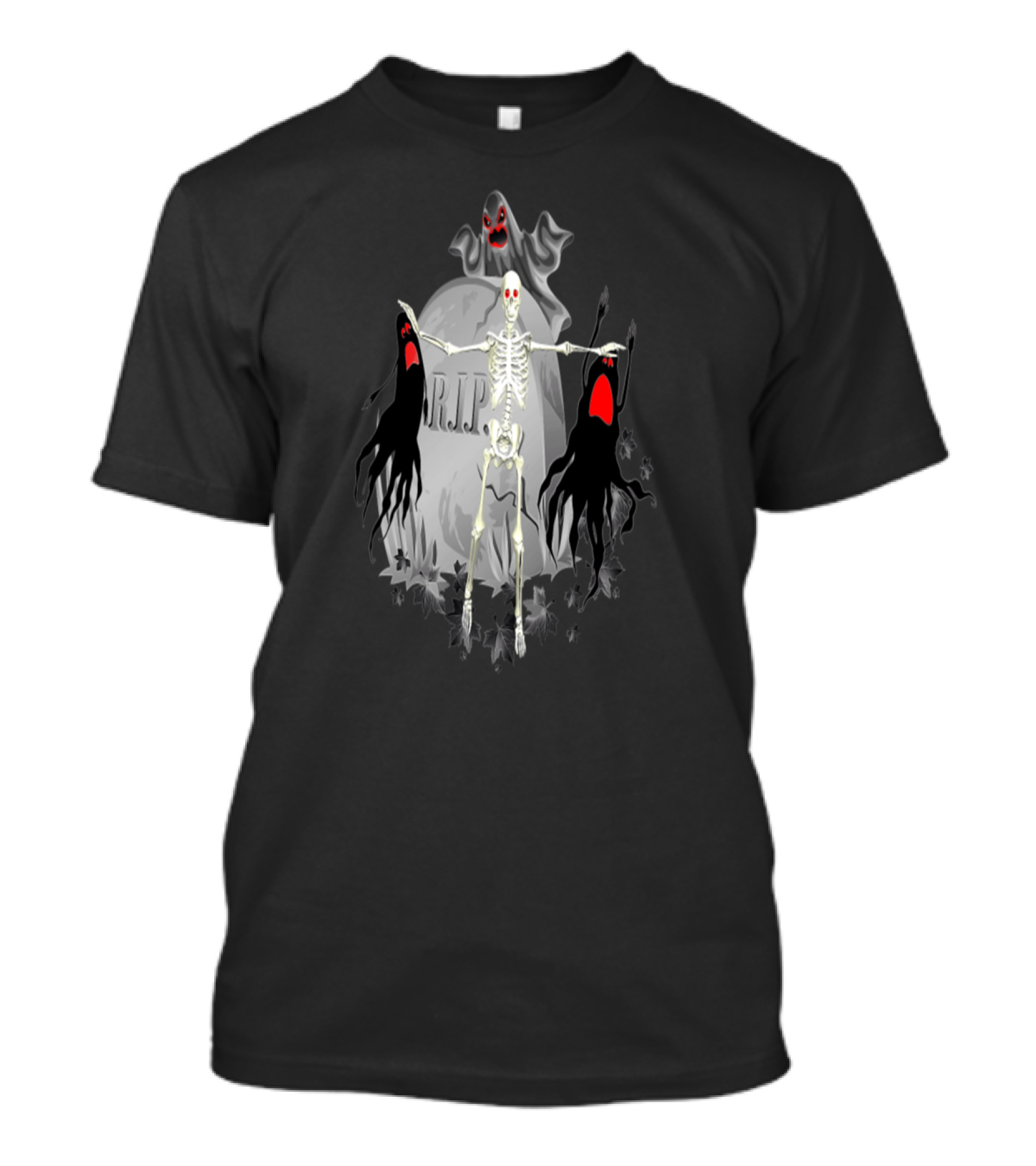 RIP Skeleton And Ghosts Halloween T-Shirt