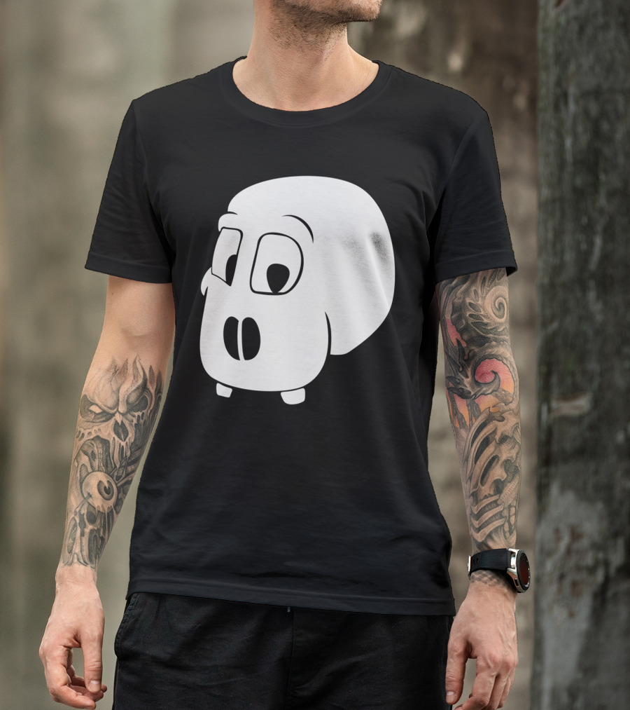 Skull Cartoon Without Jawbones Comic T-Shirt