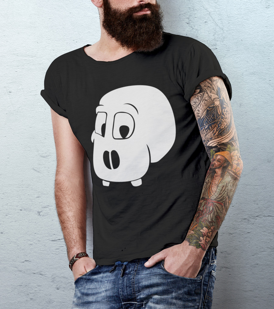 Skull Cartoon Without Jawbones Comic T-Shirt