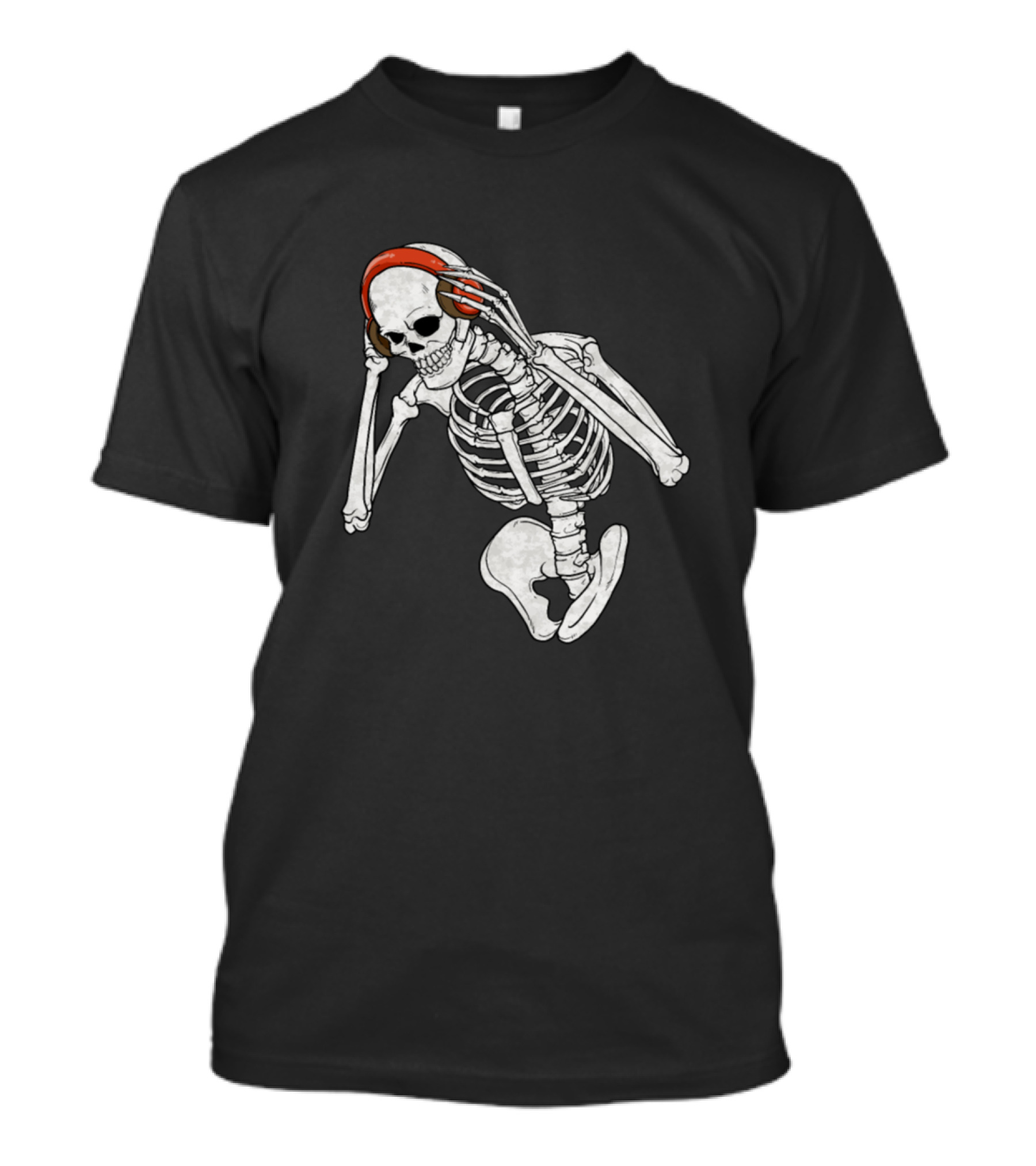 Metal Music Skull With Headphones For Cinco De Mayo T-Shirt