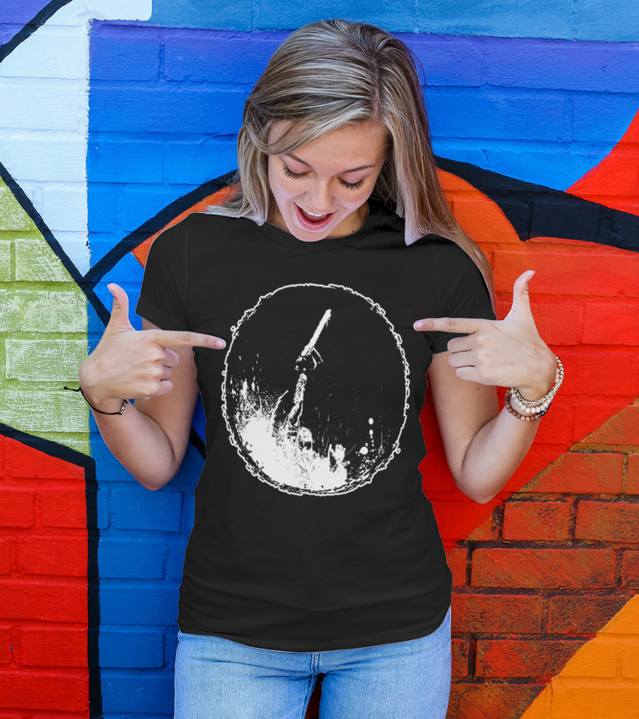 SawEvents Splatter Art Chainsaw Circle T-Shirt