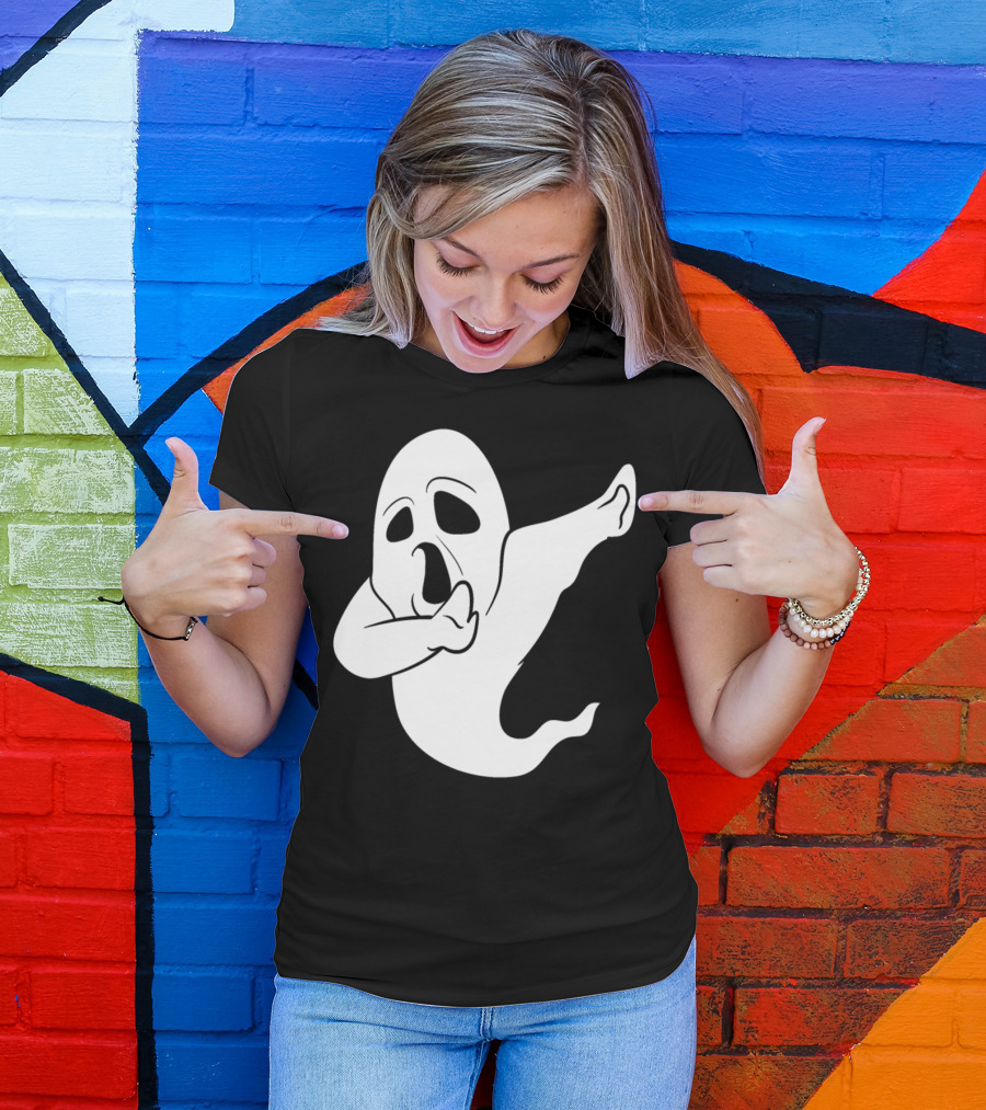 Dabbing Dab Dancing Halloween Ghost T-Shirt