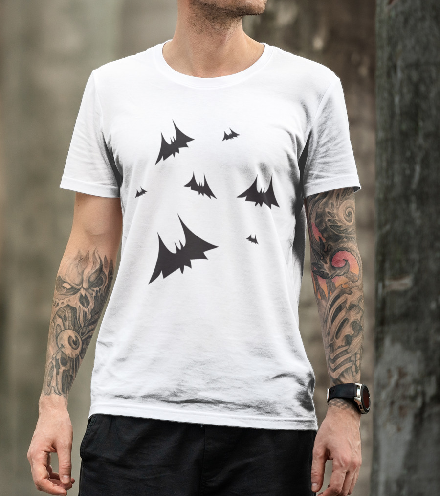 Halloween Bats Night Sky T-Shirt