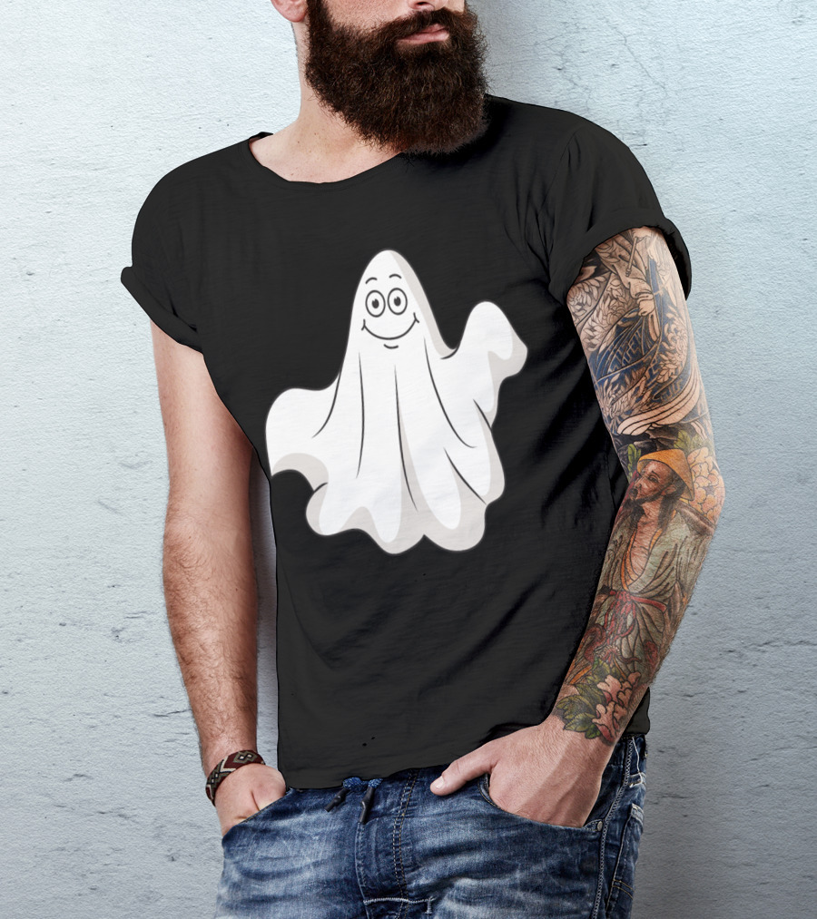 Happy Smiling Halloween Ghost T-Shirt