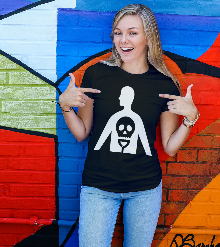 Person As Human With Embedded Skull T-Shirt