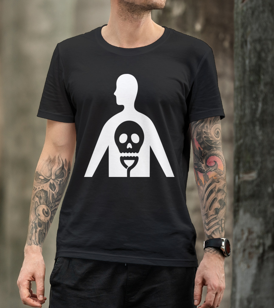 Person As Human With Embedded Skull T-Shirt