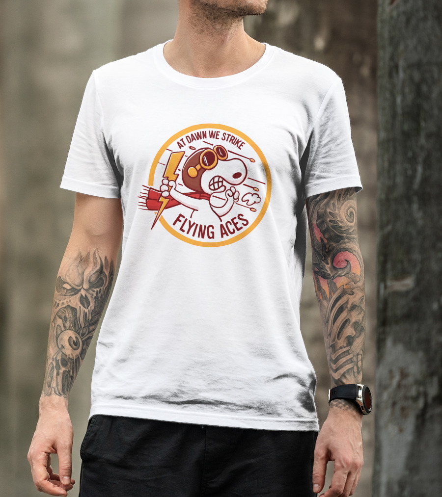 At Dawn We Strike Flying Aces T-Shirt