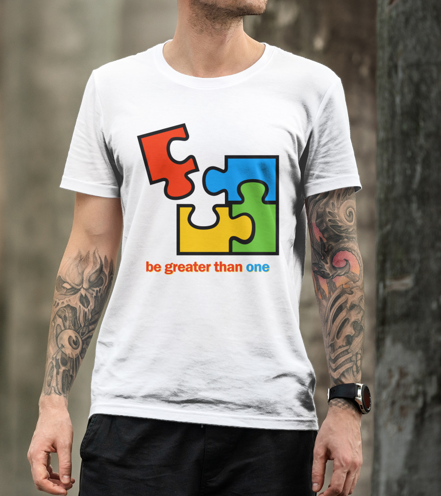 Office 2000 Be Greater Than One Puzzle Pieces T-Shirt