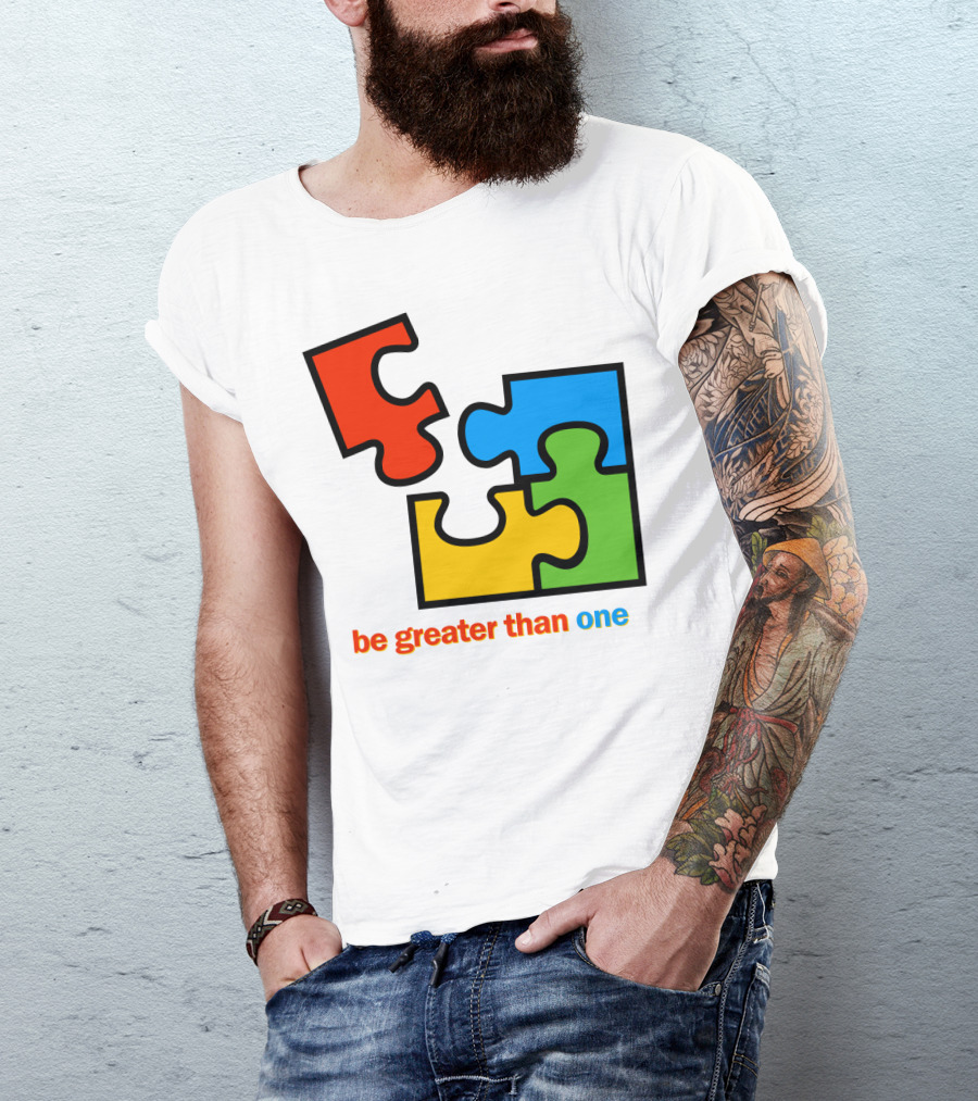Office 2000 Be Greater Than One Puzzle Pieces T-Shirt