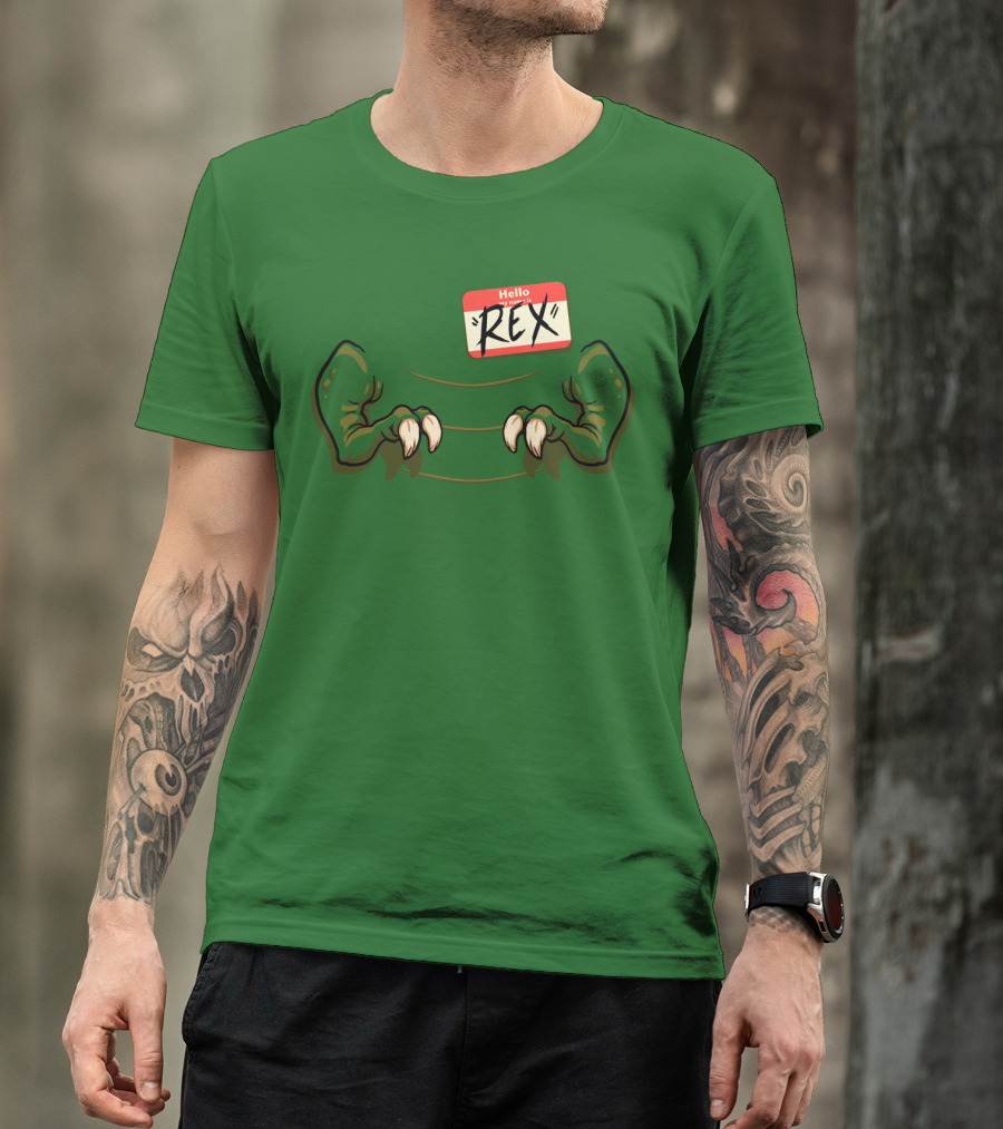Hello My Name Is Rex Dinosaur Claws T-Shirt