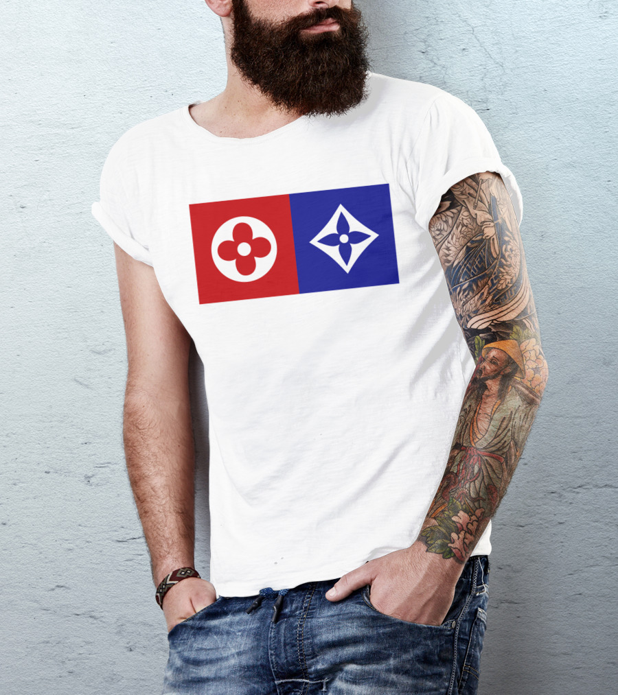 Best Dual Icon Flower Emblems T-Shirt