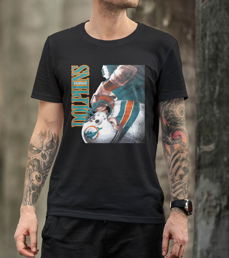 Miami Dolphins Football Helmet T-Shirt