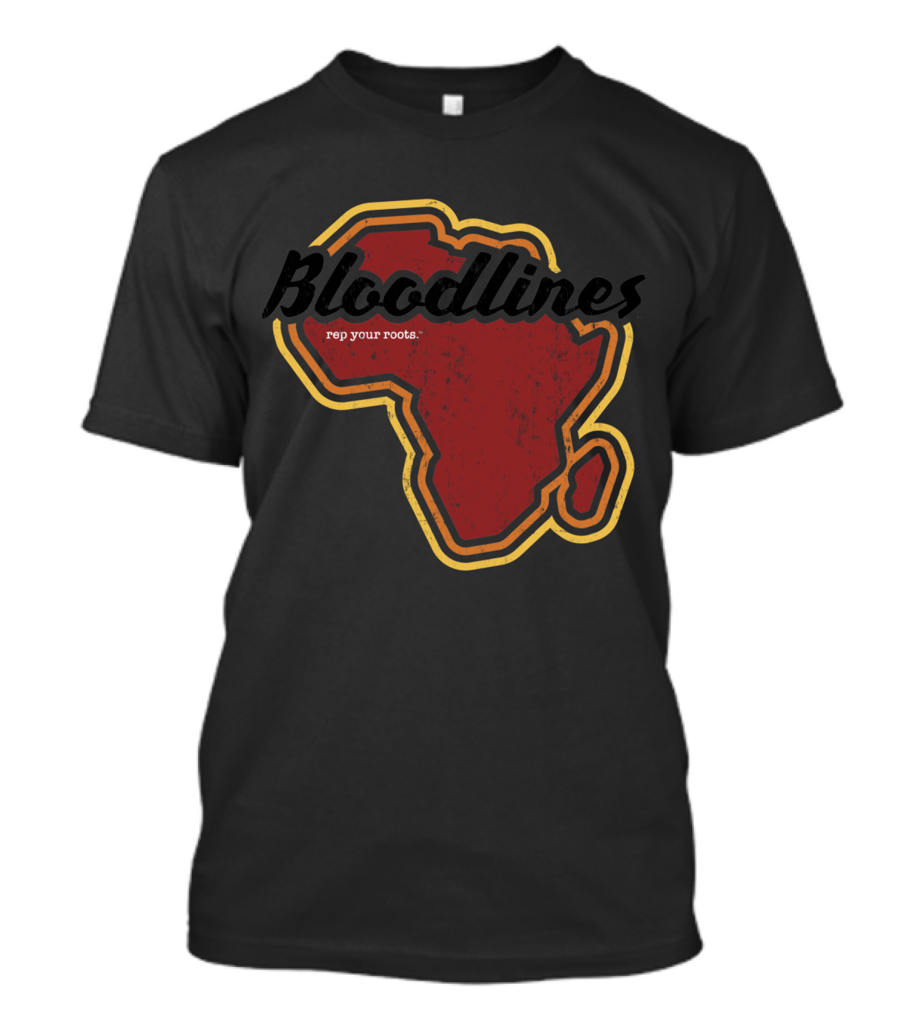 Bloodlines Africa Continent Rep Your Roots Series T-Shirt
