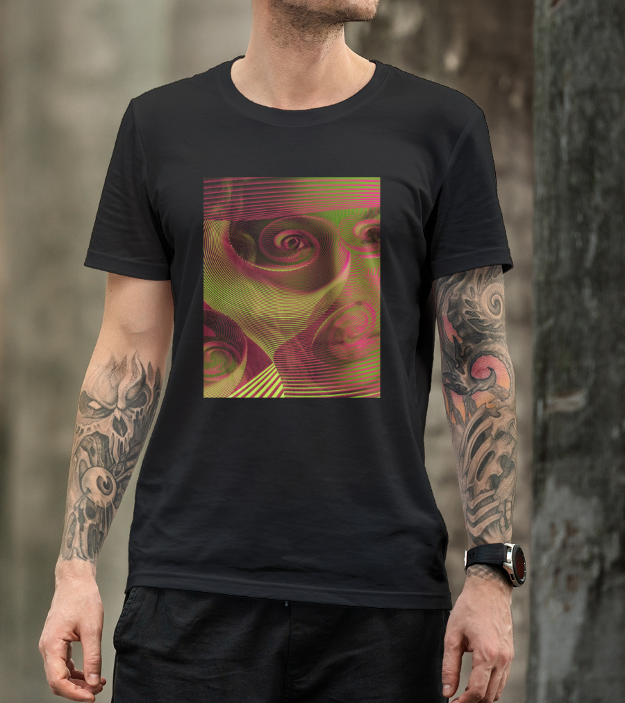 African Lion Optical Illusion Swirl T-Shirt