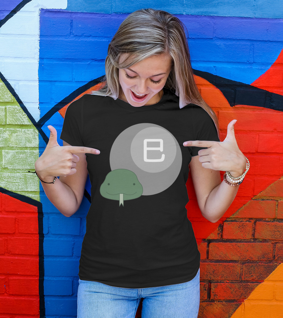 Snake Junishi Zodiac Symbol With Smiling Snake And Circular Character T-Shirt