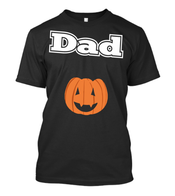 Dad Halloween Pumpkin Jack-O'-Lantern Face T-Shirt