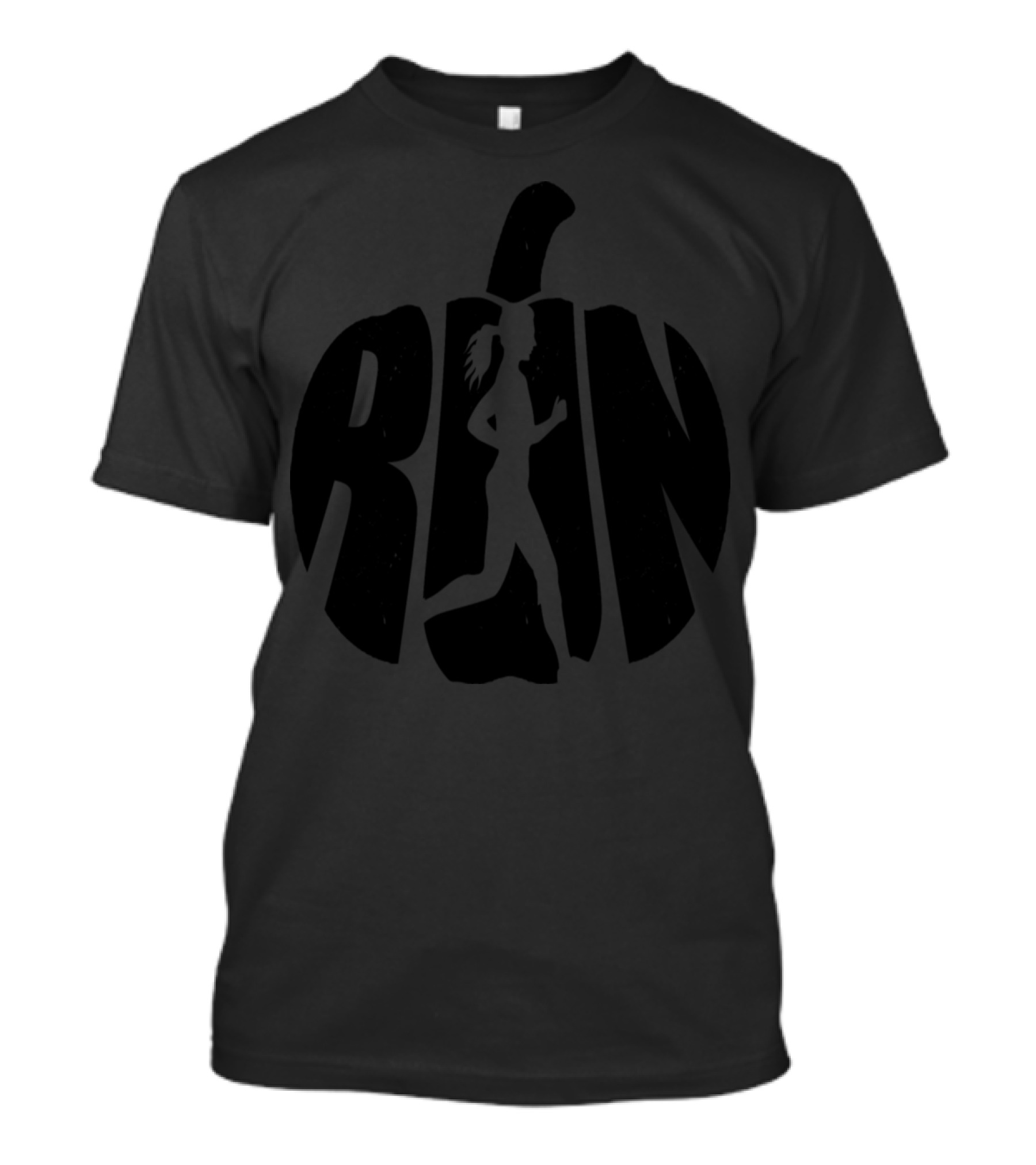 RUN Halloween Pumpkin Female Runner T-Shirt