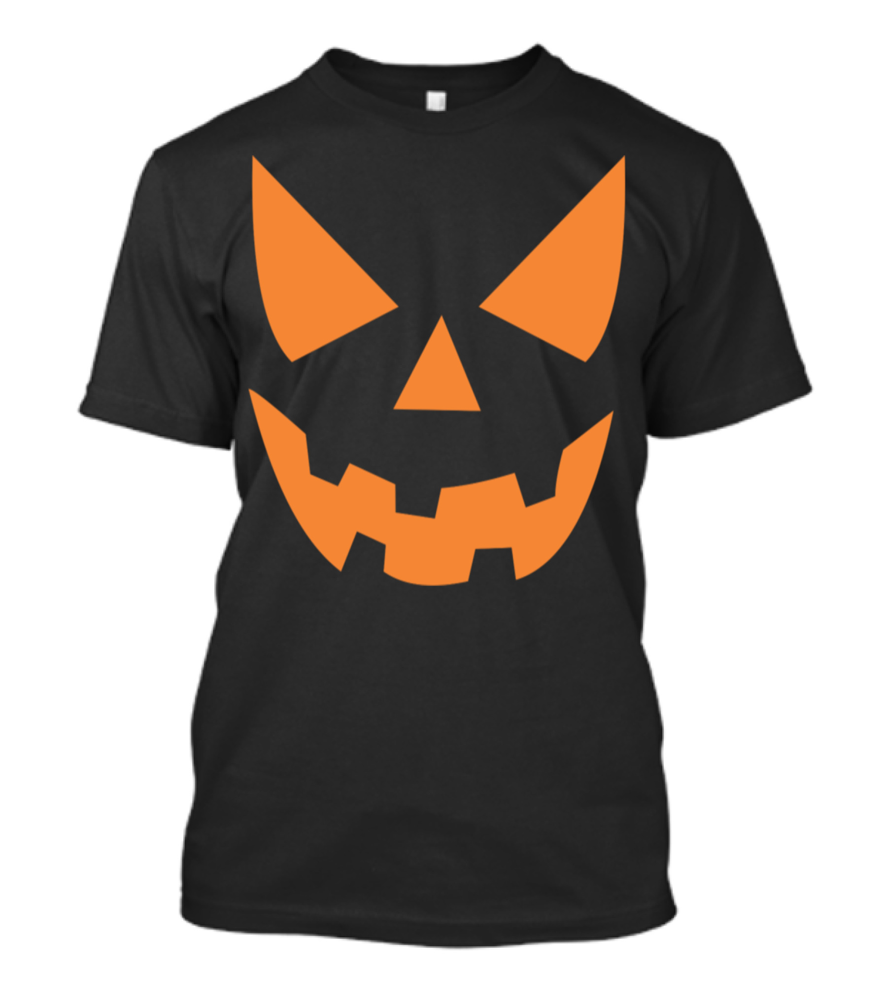 Creepy Pumpkin Face Halloween Jack O' Lantern Grin T-Shirt
