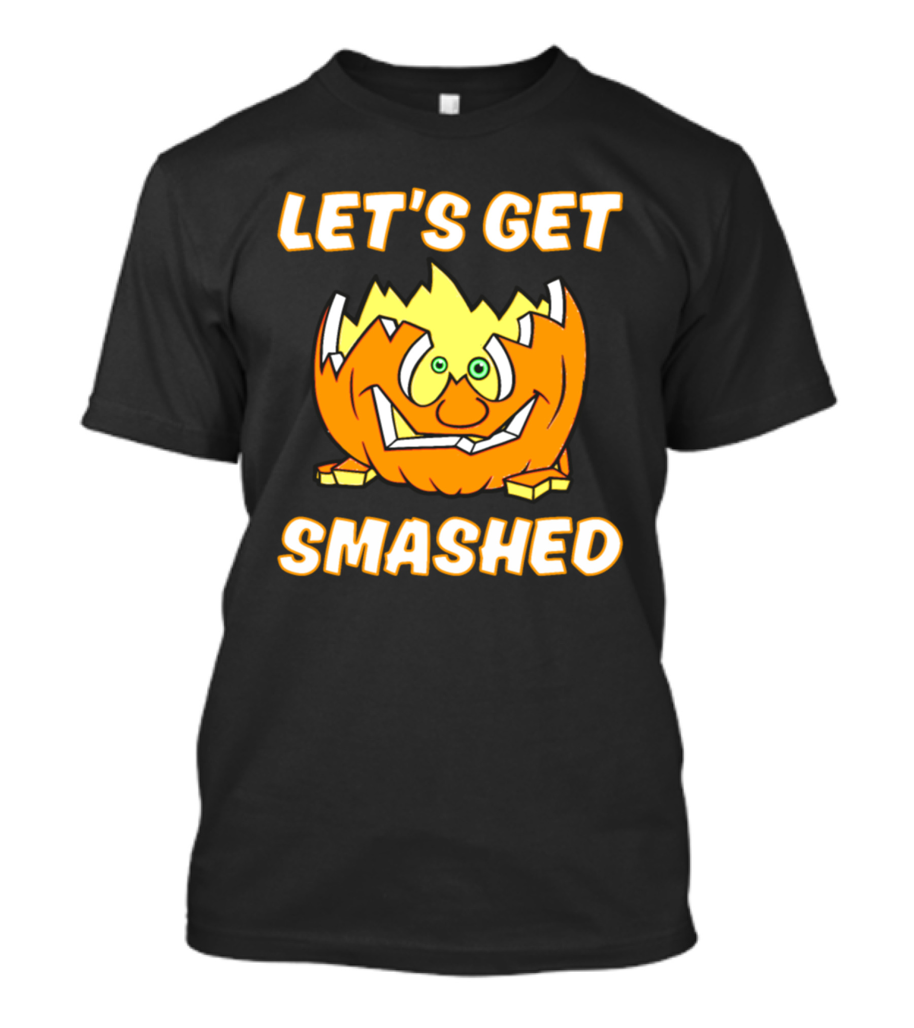 Let's Get Smashed Pumpkin Face With Funny Jack-O'-Lantern Expression T-Shirt