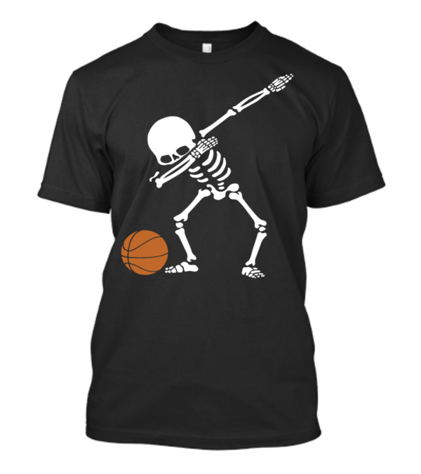 Basketball Dab Skeleton Funny Ball Play Game T-Shirt