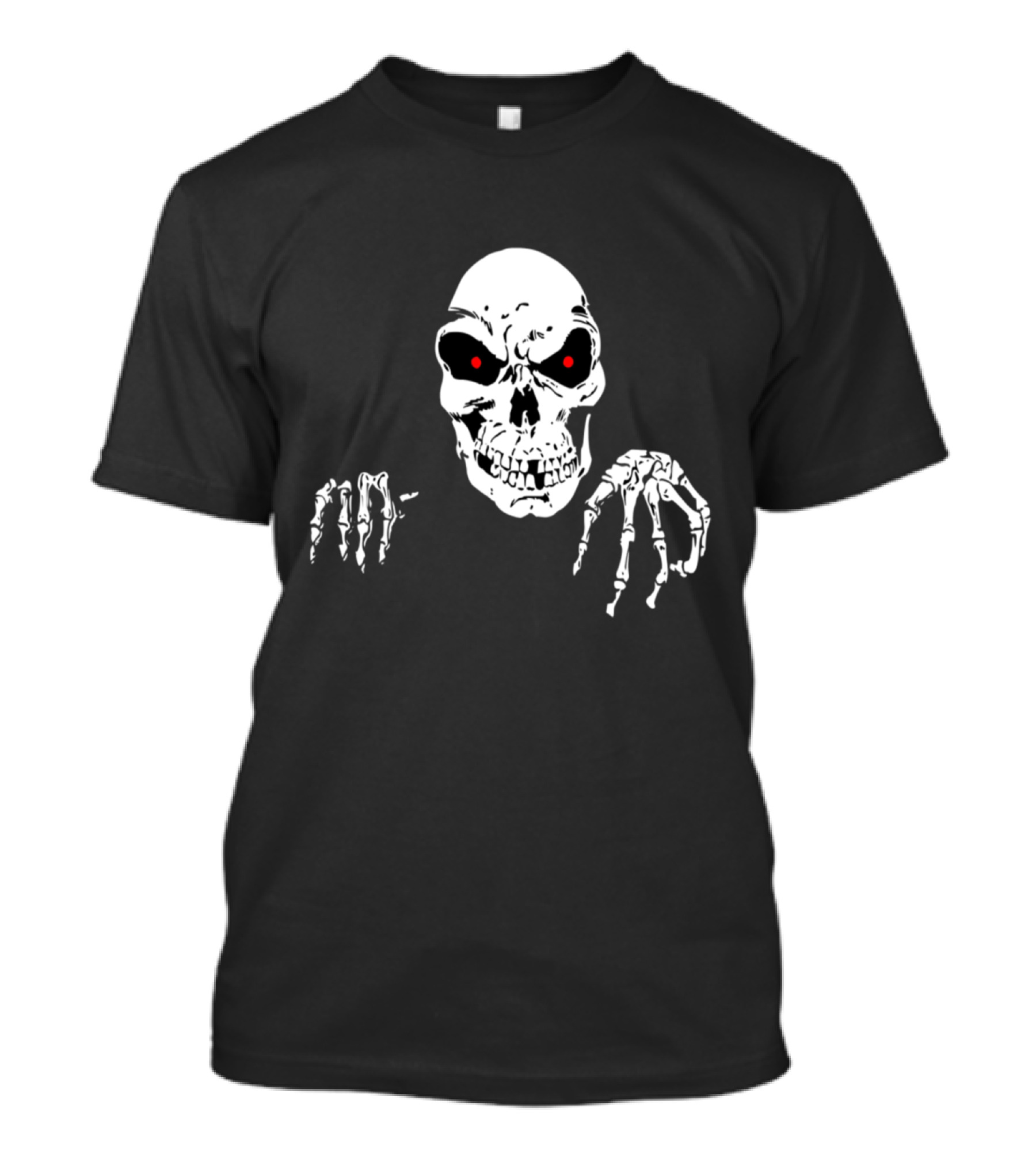 Skeleton Skull And Bones With Red Eyes T-Shirt