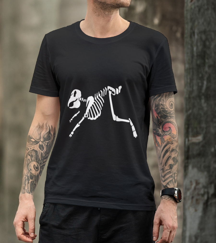 Black Rabbit Skeleton Vintage Anatomy T-Shirt