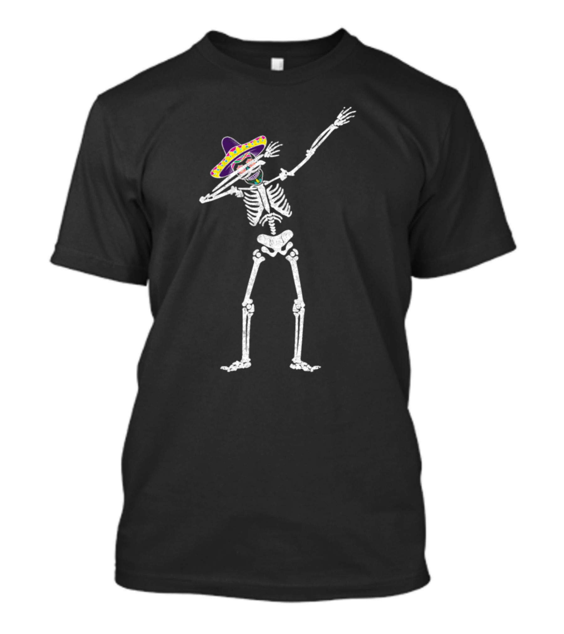 Cinco De Mayo Dabbing Skeleton Sombrero Dia De Celebración T-Shirt