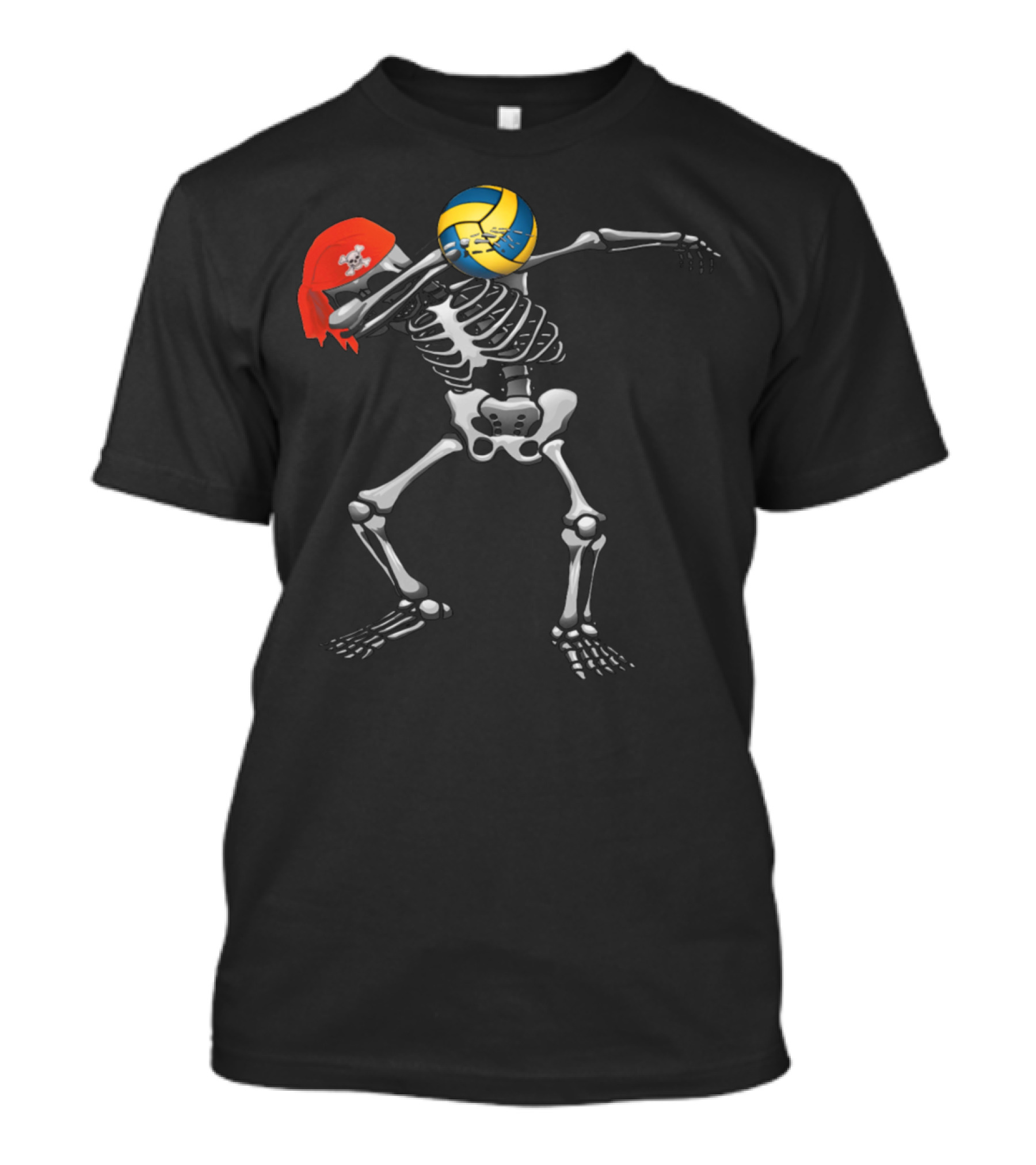 Pirate Dab Skeleton Volleyball Skull T-Shirt
