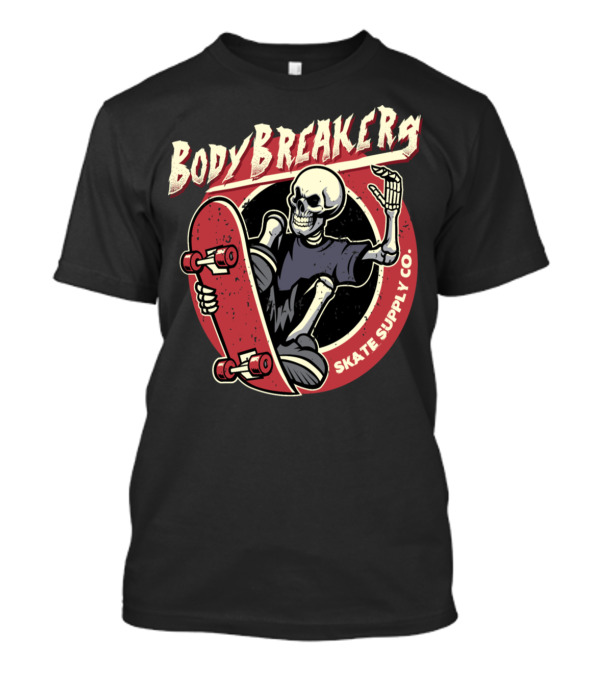 BodyBreakers Skate Supply Co Skeleton Skater T-Shirt