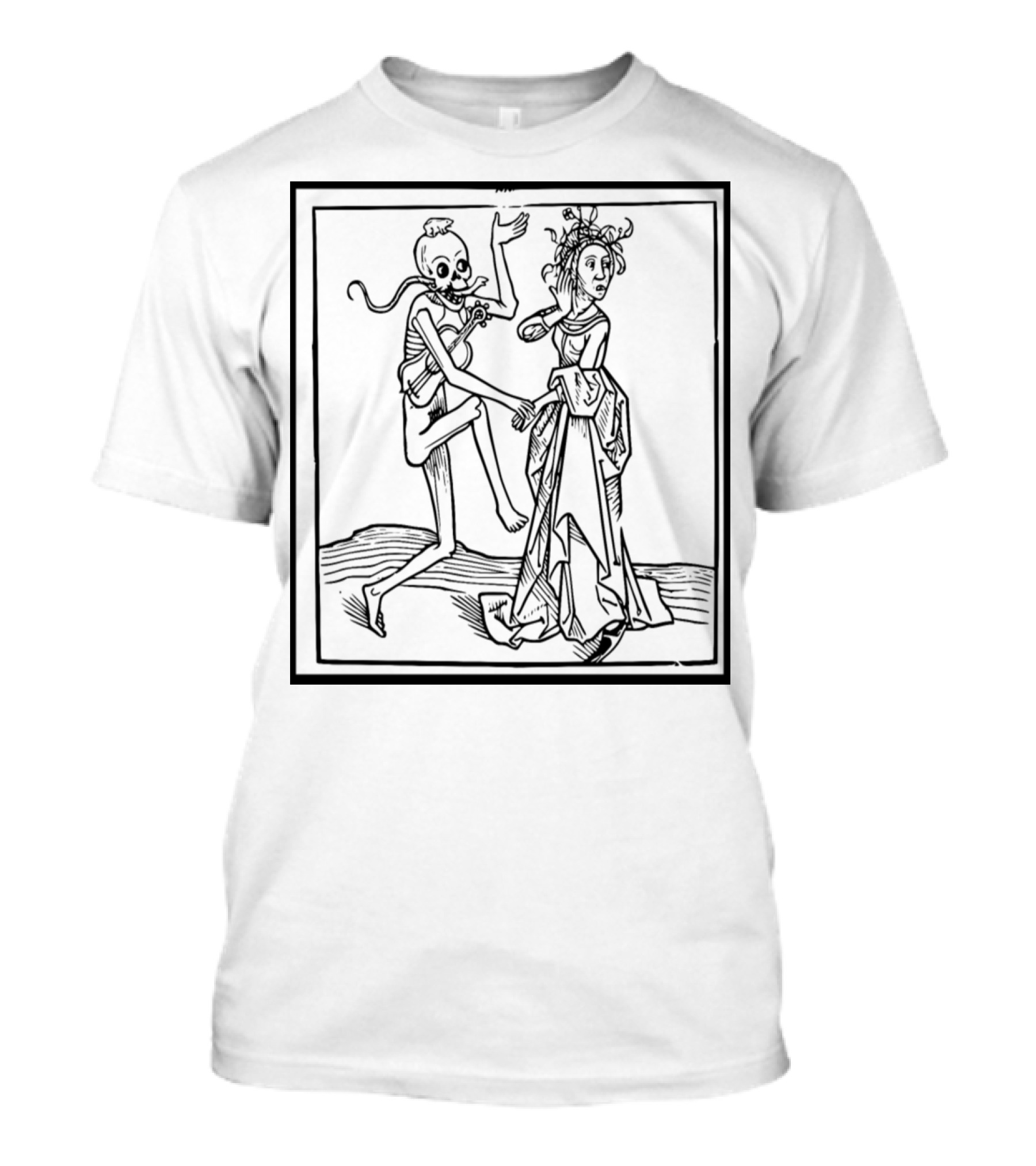 La Danza De La Muerte Skeleton Dancing With Woman T-Shirt