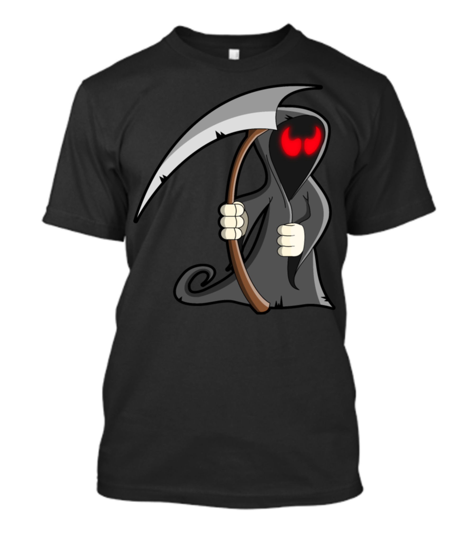 Grim Reaper With Red Eyes And Scythe T-Shirt