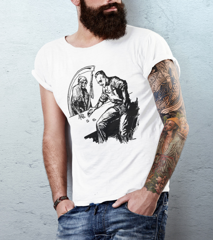Gambling With Death Dice Duel With Grim Reaper T-Shirt